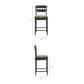 Jax Oak Wood Counter Stool With Wavy Razor Back and Cushion by Modway