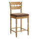 Jax Oak Wood Counter Stool With Wavy Razor Back and Cushion by Modway