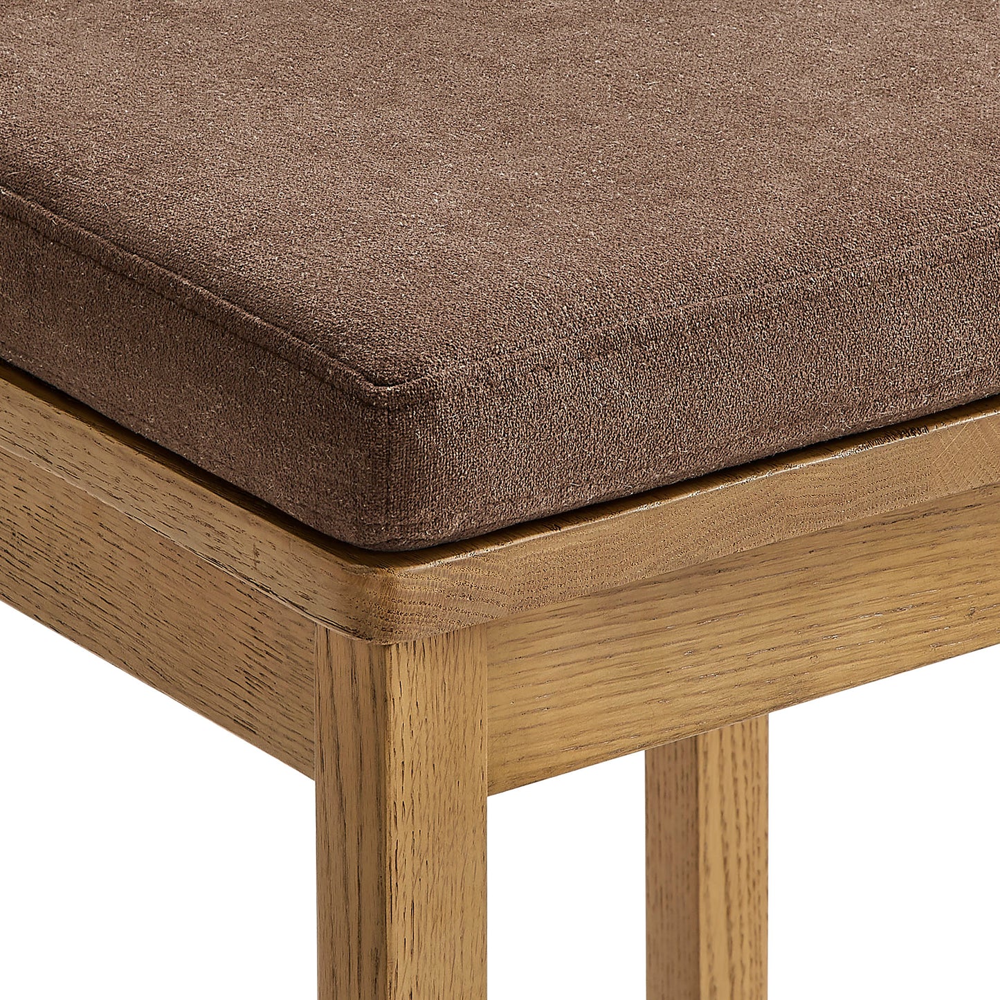Jax Oak Wood Counter Stool With Wavy Razor Back and Cushion by Modway