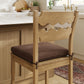 Jax Oak Wood Counter Stool With Wavy Razor Back and Cushion by Modway