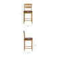 Jax Oak Wood Counter Stool With Wavy Razor Back and Cushion by Modway