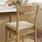 Jax Oak Wood Counter Stool With Wavy Razor Back and Cushion by Modway
