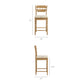 Jax Oak Wood Counter Stool With Wavy Razor Back and Cushion by Modway
