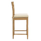 Jax Oak Wood Counter Stool With Wavy Razor Back and Cushion by Modway