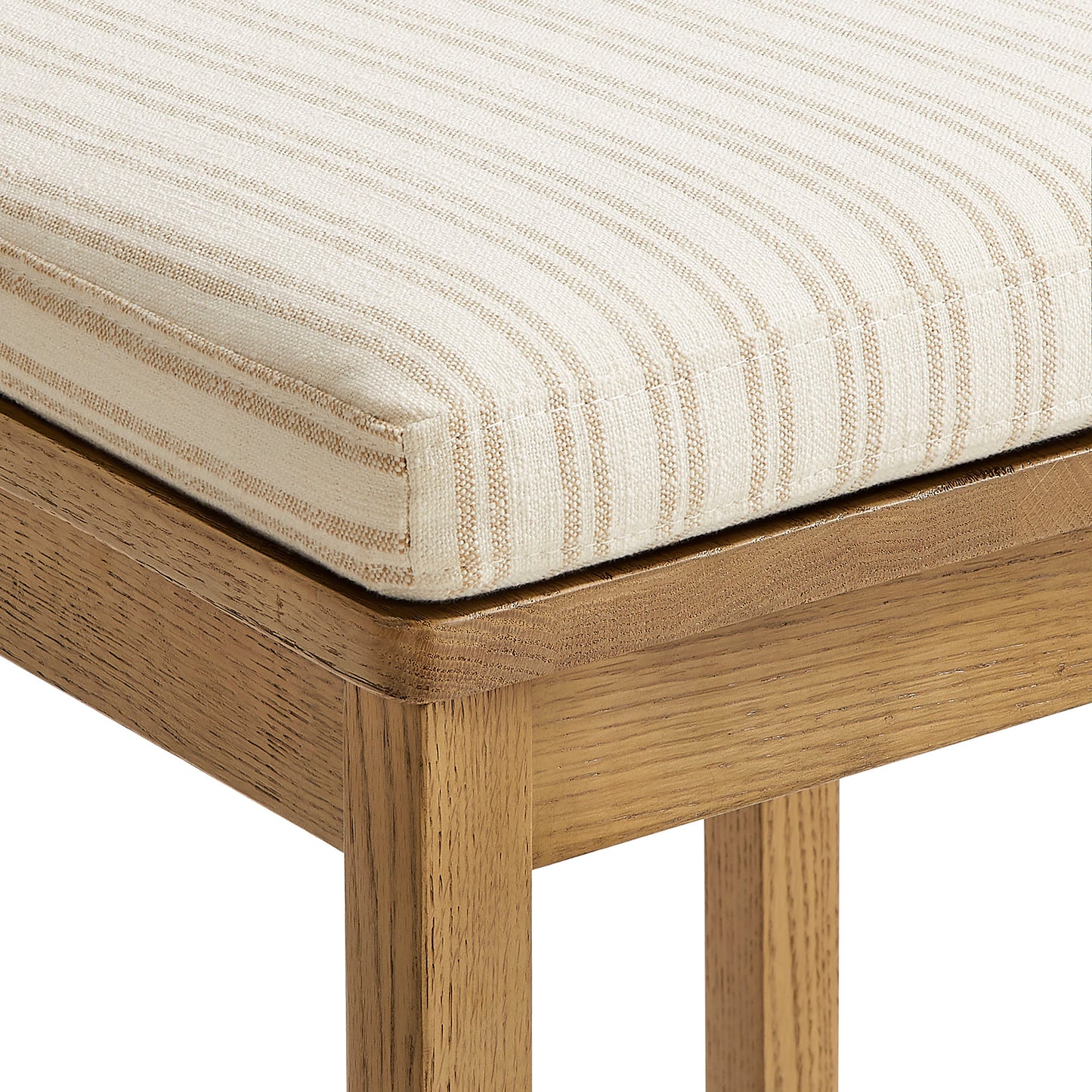 Jax Oak Wood Counter Stool With Wavy Razor Back and Cushion by Modway
