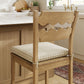 Jax Oak Wood Counter Stool With Wavy Razor Back and Cushion by Modway