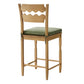 Jax Oak Wood Counter Stool With Wavy Razor Back and Cushion by Modway