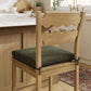 Jax Oak Wood Counter Stool With Wavy Razor Back and Cushion by Modway