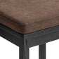 Jax Oak Wood Bar Stool With Wavy Razor Back and Cushion by Modway
