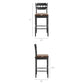 Jax Oak Wood Bar Stool With Wavy Razor Back and Cushion by Modway