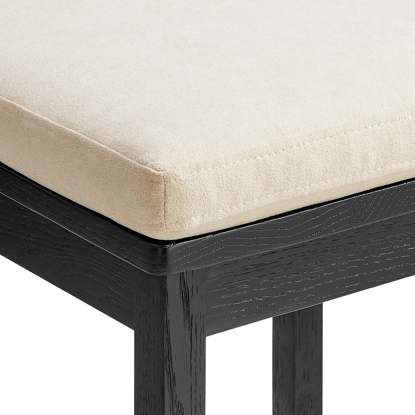 Jax Oak Wood Bar Stool With Wavy Razor Back and Cushion by Modway