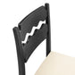 Jax Oak Wood Bar Stool With Wavy Razor Back and Cushion by Modway