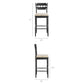 Jax Oak Wood Bar Stool With Wavy Razor Back and Cushion by Modway