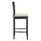 Jax Oak Wood Bar Stool With Wavy Razor Back and Cushion by Modway
