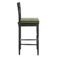 Jax Oak Wood Bar Stool With Wavy Razor Back and Cushion by Modway