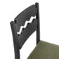 Jax Oak Wood Bar Stool With Wavy Razor Back and Cushion by Modway