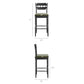 Jax Oak Wood Bar Stool With Wavy Razor Back and Cushion by Modway