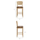 Jax Oak Wood Bar Stool With Wavy Razor Back and Cushion by Modway