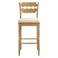 Jax Oak Wood Bar Stool With Wavy Razor Back and Cushion by Modway