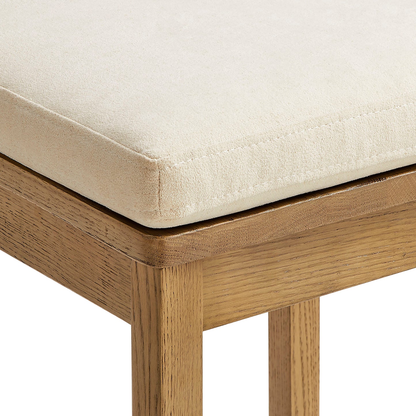 Jax Oak Wood Bar Stool With Wavy Razor Back and Cushion by Modway