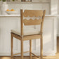 Jax Oak Wood Bar Stool With Wavy Razor Back and Cushion by Modway