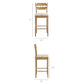 Jax Oak Wood Bar Stool With Wavy Razor Back and Cushion by Modway
