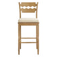 Jax Oak Wood Bar Stool With Wavy Razor Back and Cushion by Modway