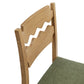 Jax Oak Wood Bar Stool With Wavy Razor Back and Cushion by Modway