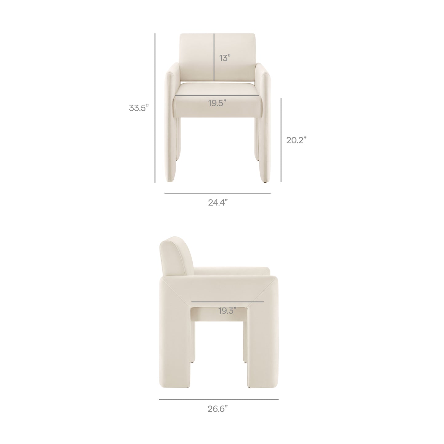 Daven Stain-Resistant Performance Velvet Dining Armchair by Modway