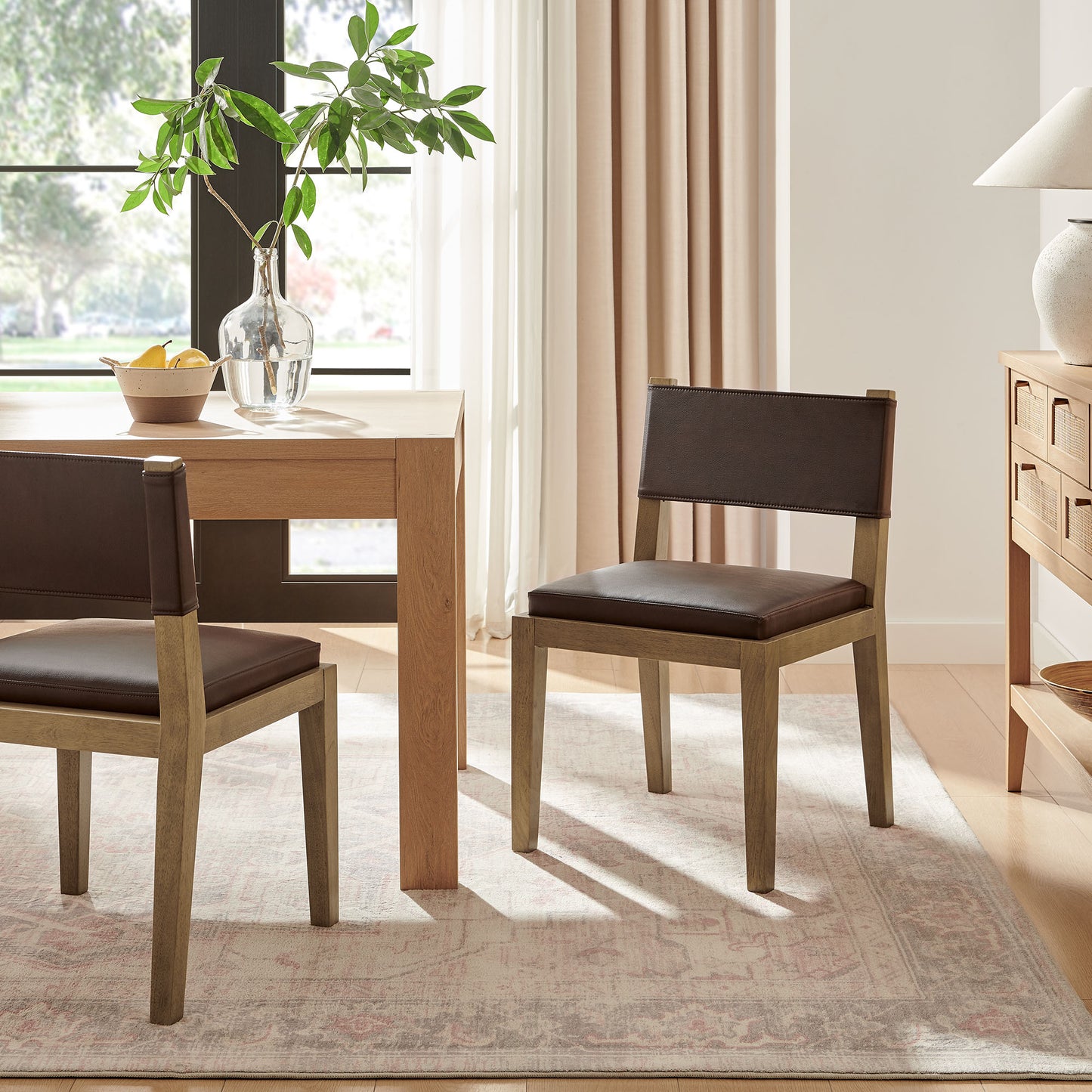 Calder Vegan Leather Dining Side Chair by Modway