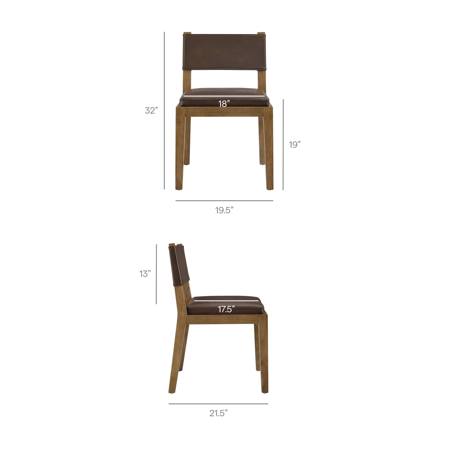 Calder Vegan Leather Dining Side Chair by Modway