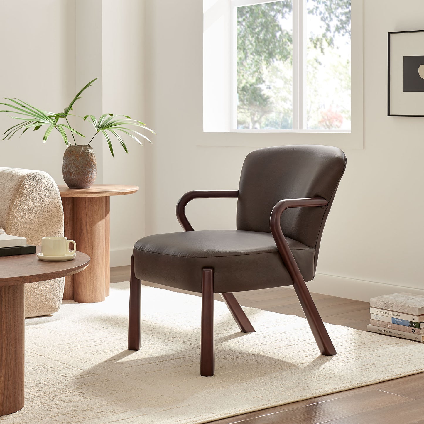 Arden Faux Leather Upholstered Accent Armchair by Modway
