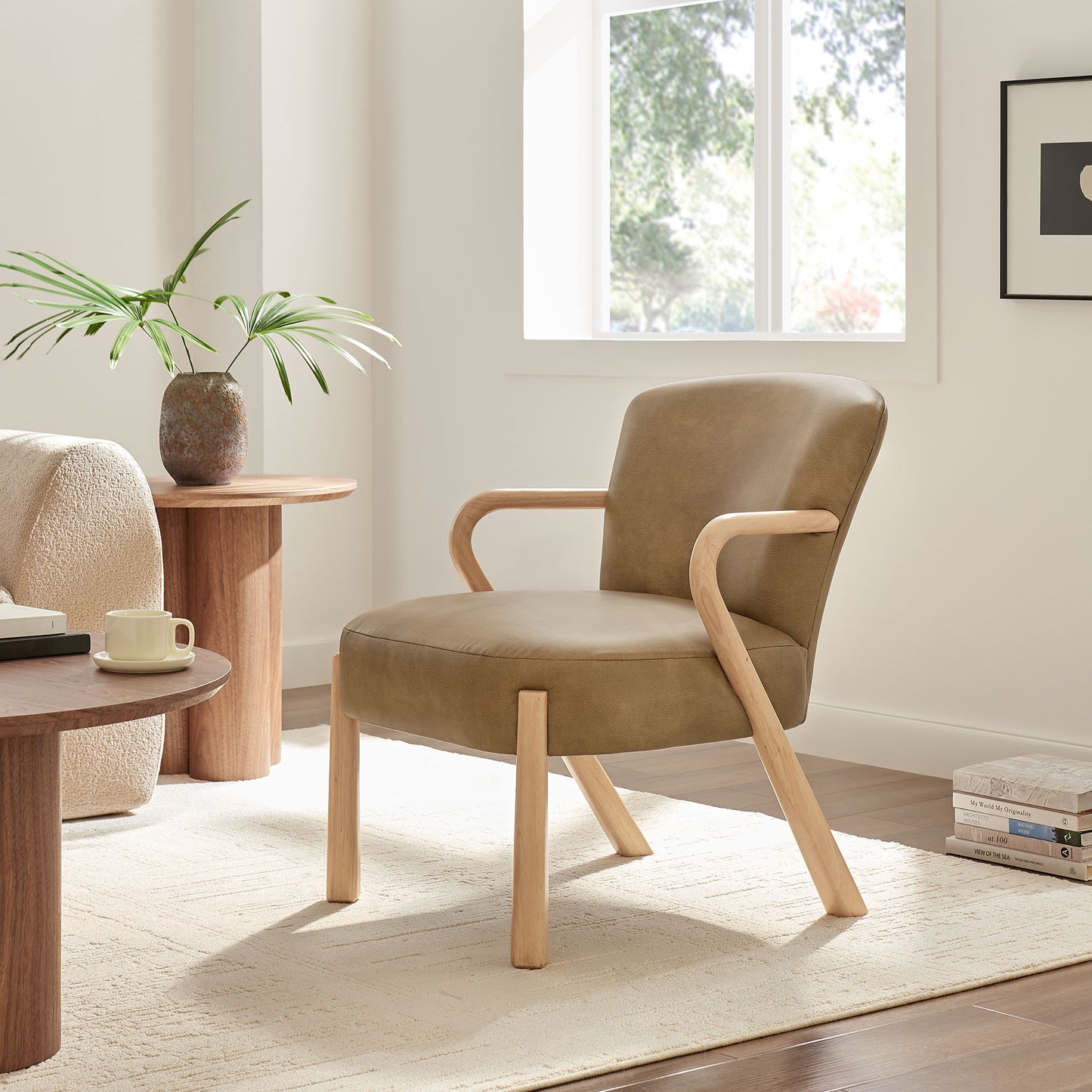 Arden Faux Leather Upholstered Accent Armchair by Modway