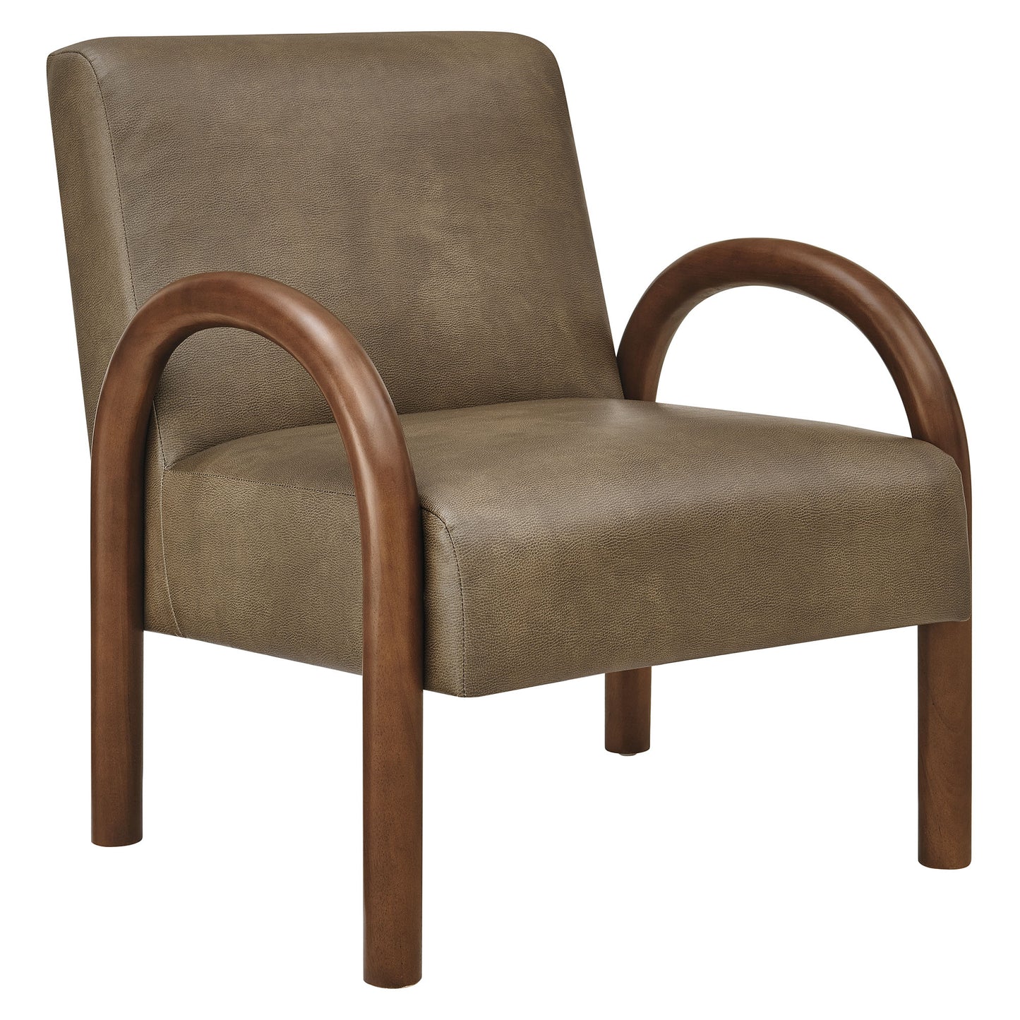 Lunet Faux Leather Upholstered Accent Chair by Modway