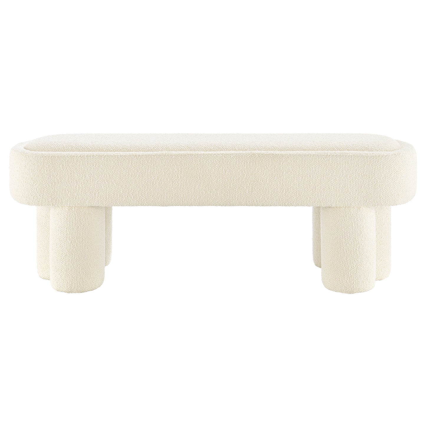 Mossi 52-Inch Oval Boucle Fabric Bench by Modway