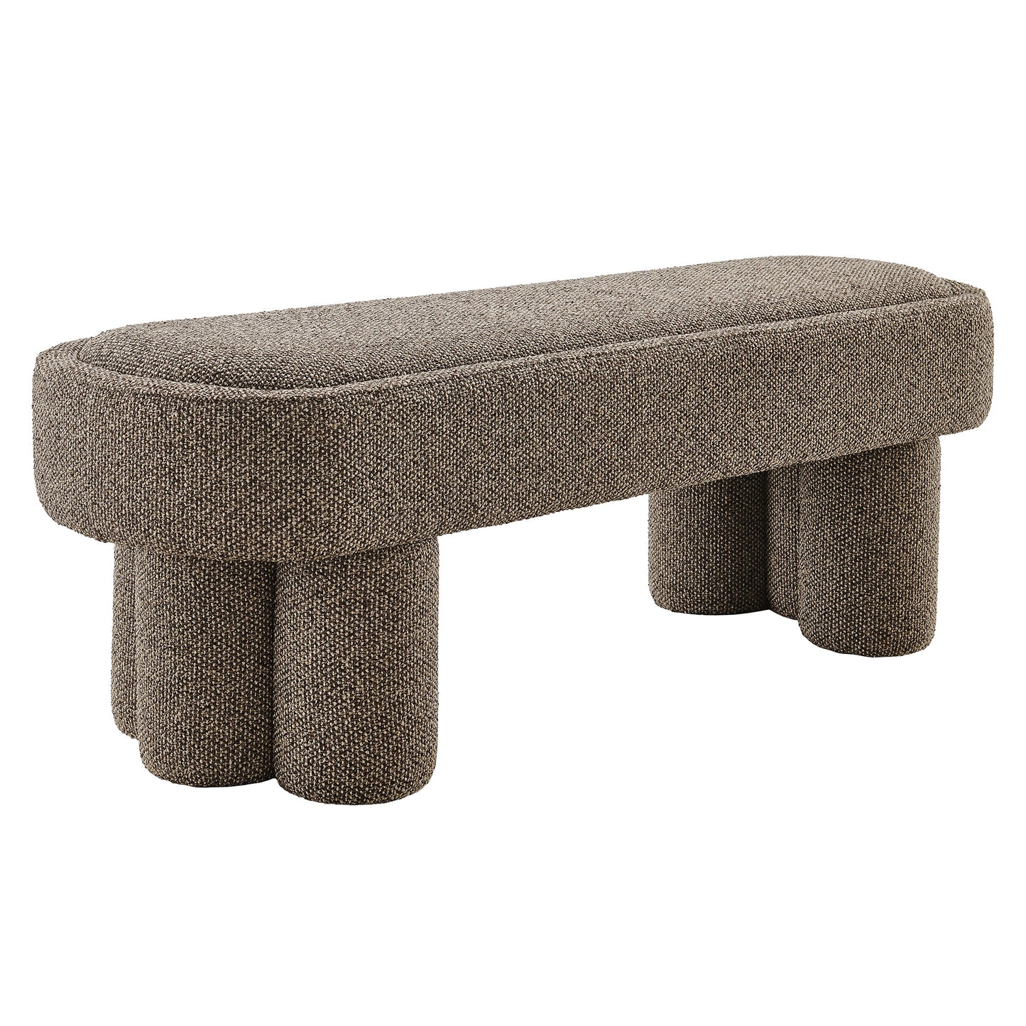 Mossi 52-Inch Oval Boucle Fabric Bench by Modway