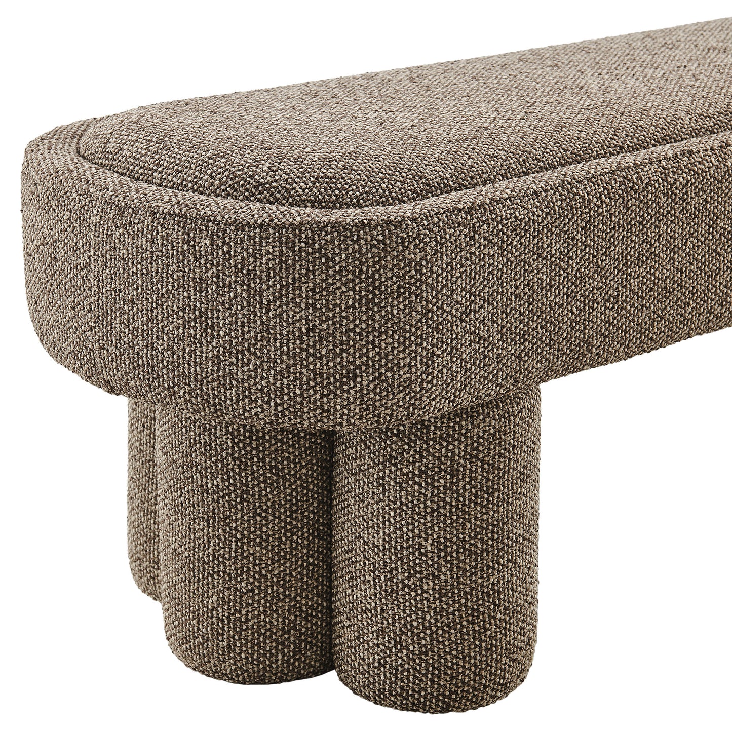 Mossi 52-Inch Oval Boucle Fabric Bench by Modway