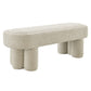 Mossi 52-Inch Oval Boucle Fabric Bench by Modway