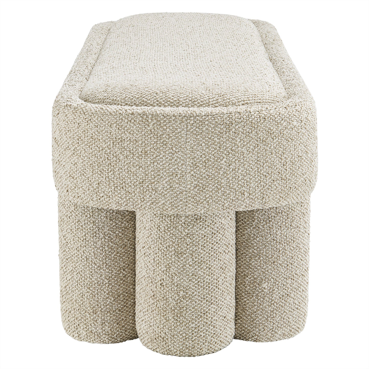 Mossi 52-Inch Oval Boucle Fabric Bench by Modway