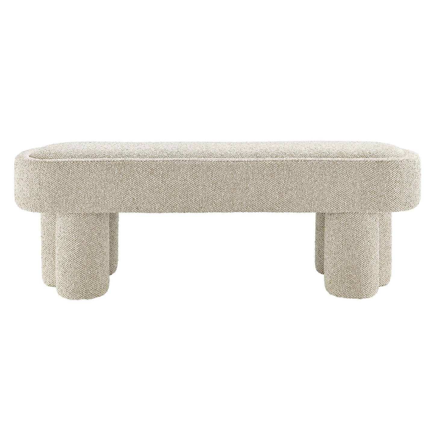 Mossi 52-Inch Oval Boucle Fabric Bench by Modway