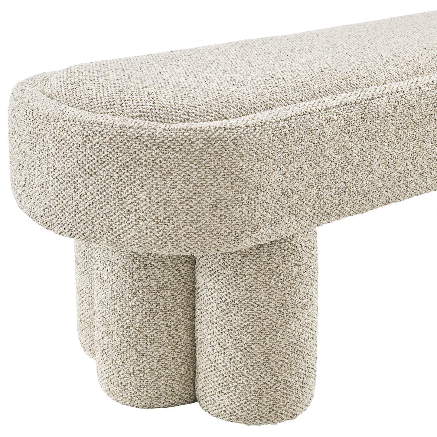 Mossi 52-Inch Oval Boucle Fabric Bench by Modway