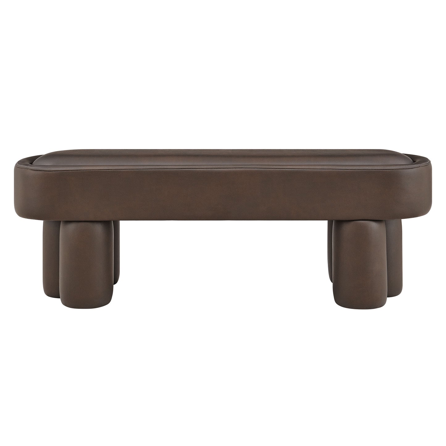 Mossi 52-Inch Oval Vegan Leather Bench by Modway