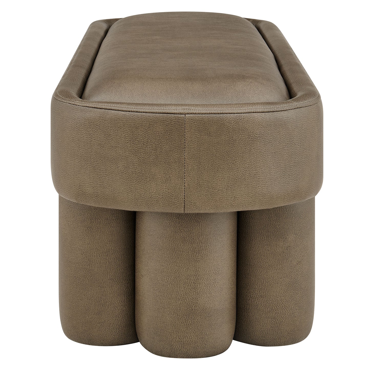 Mossi 52-Inch Oval Vegan Leather Bench by Modway