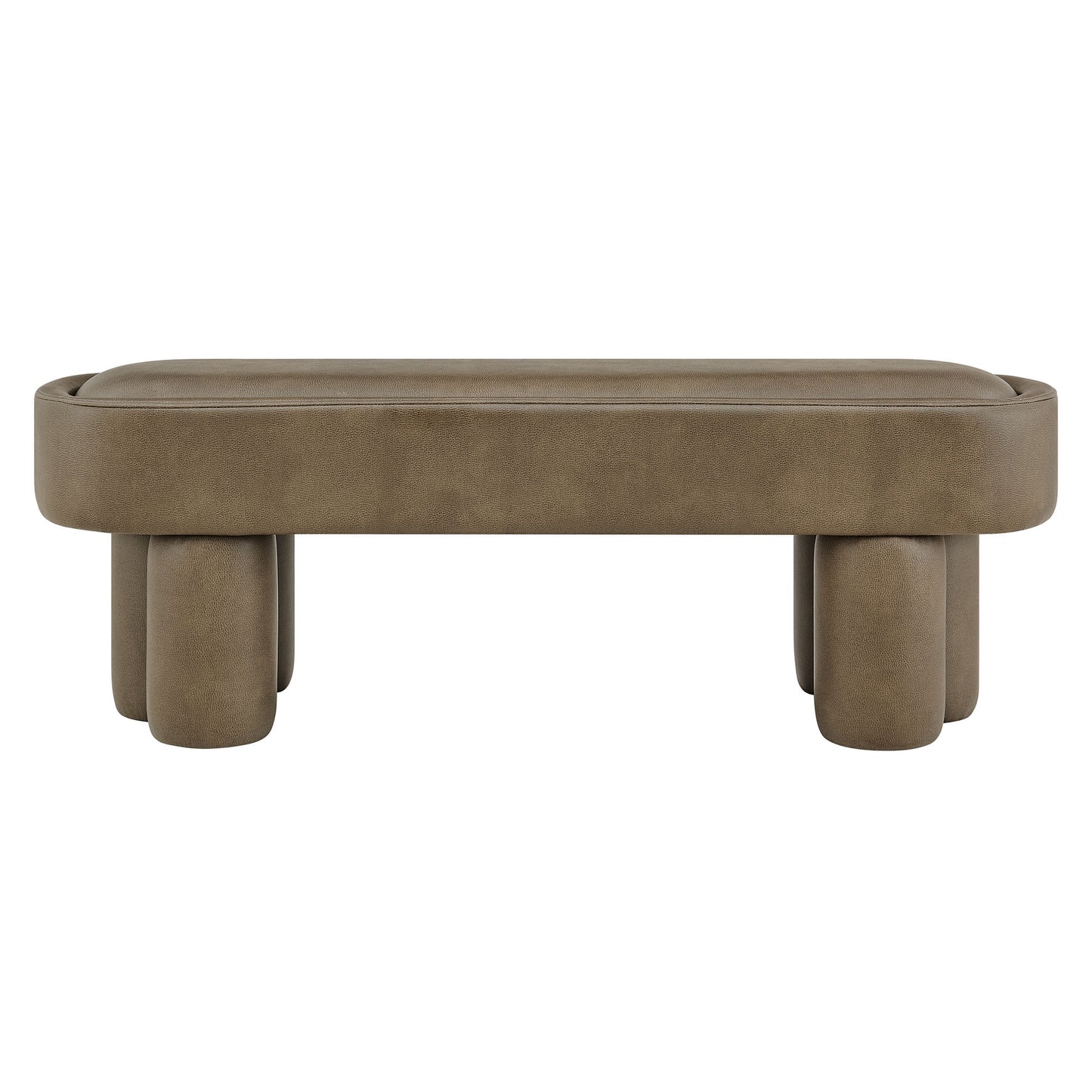 Mossi 52-Inch Oval Vegan Leather Bench by Modway