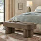 Mossi 52-Inch Oval Vegan Leather Bench by Modway