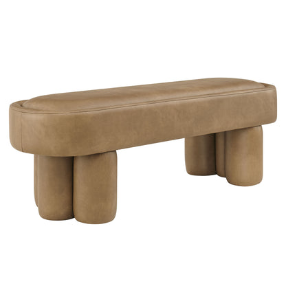 Mossi 52-Inch Oval Vegan Leather Bench by Modway