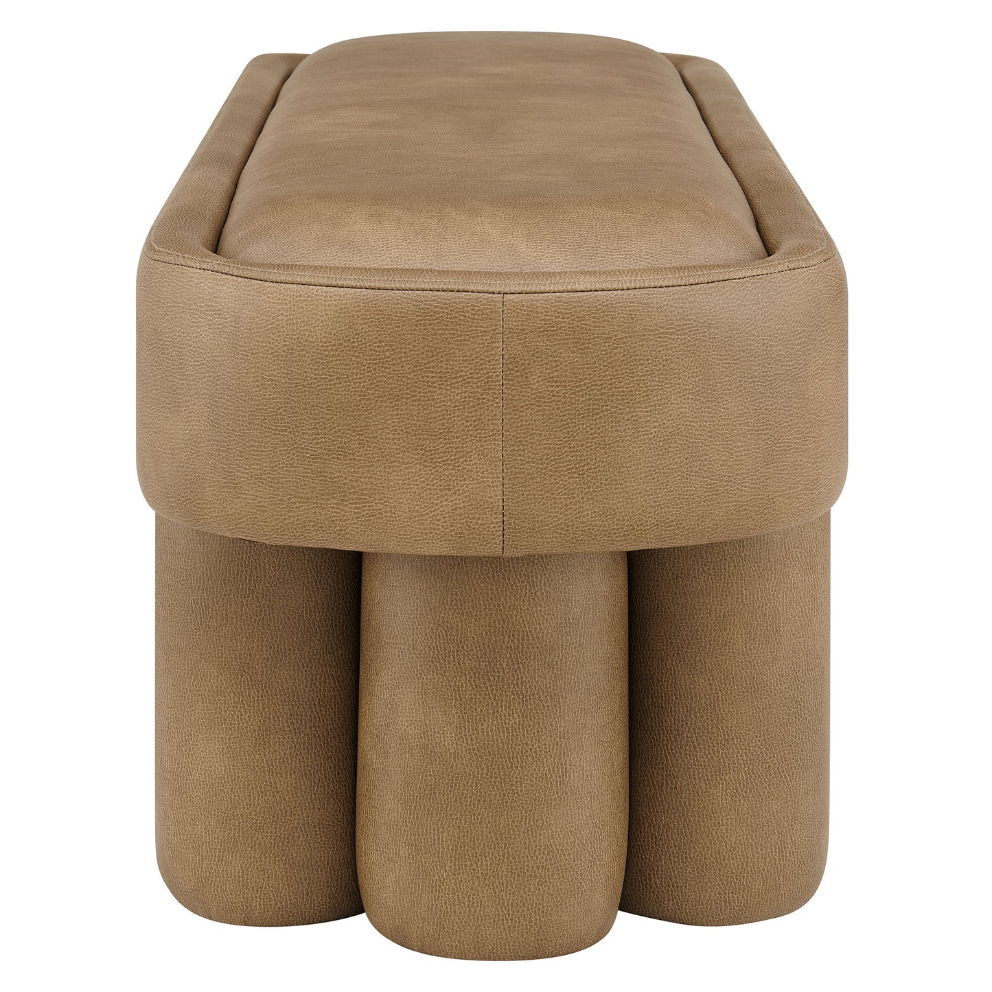 Mossi 52-Inch Oval Vegan Leather Bench by Modway