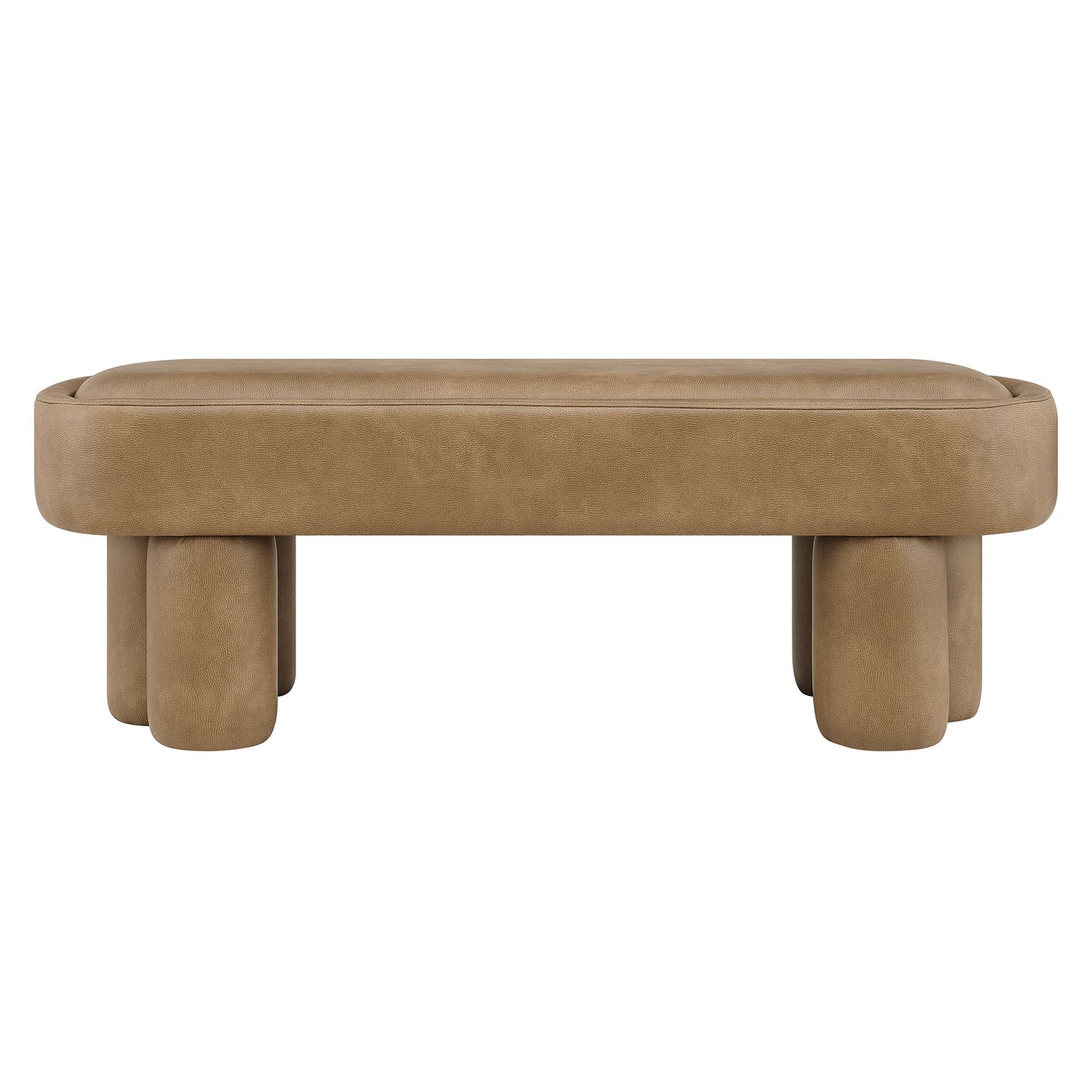 Mossi 52-Inch Oval Vegan Leather Bench by Modway