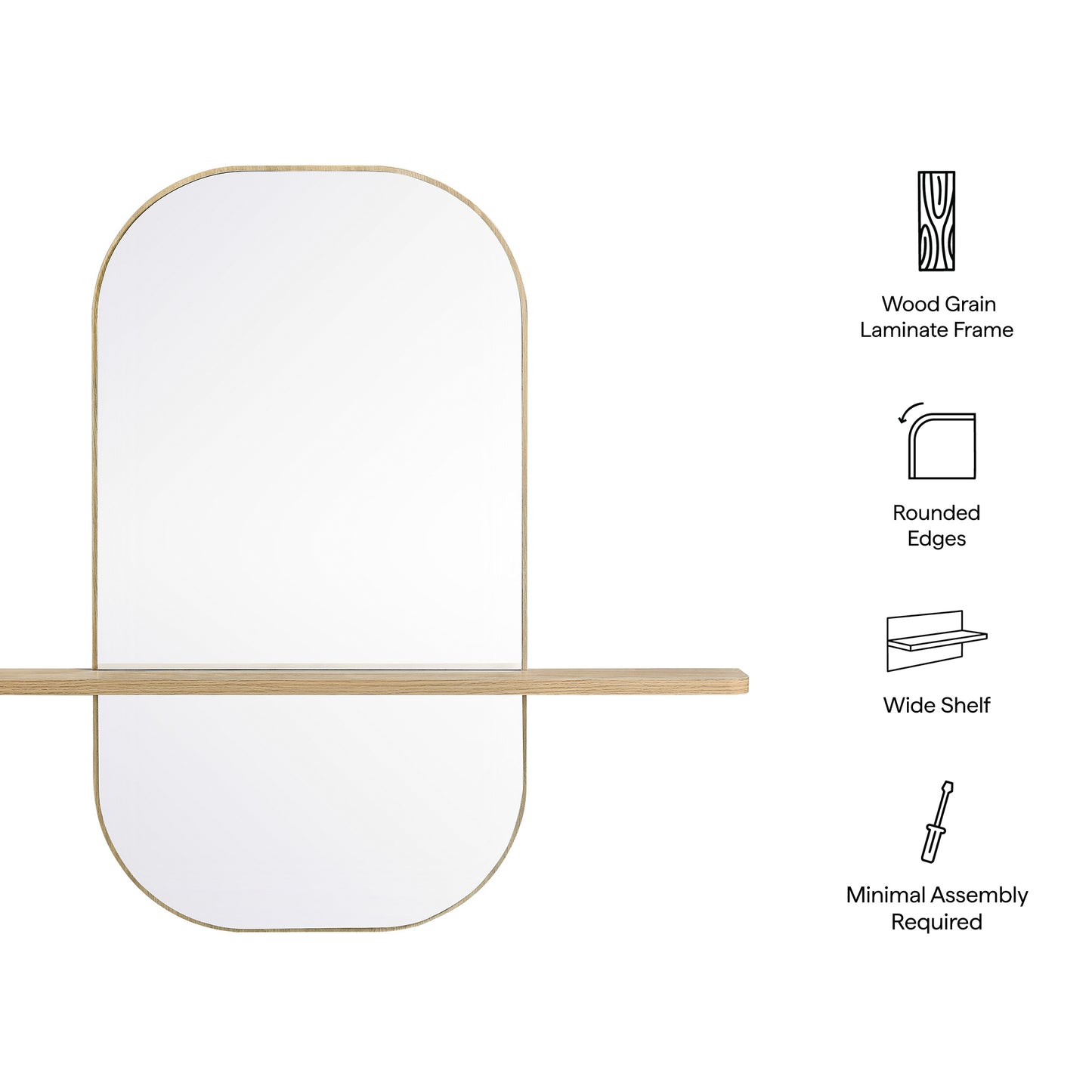 Solstice Large Oval Mirror by Modway