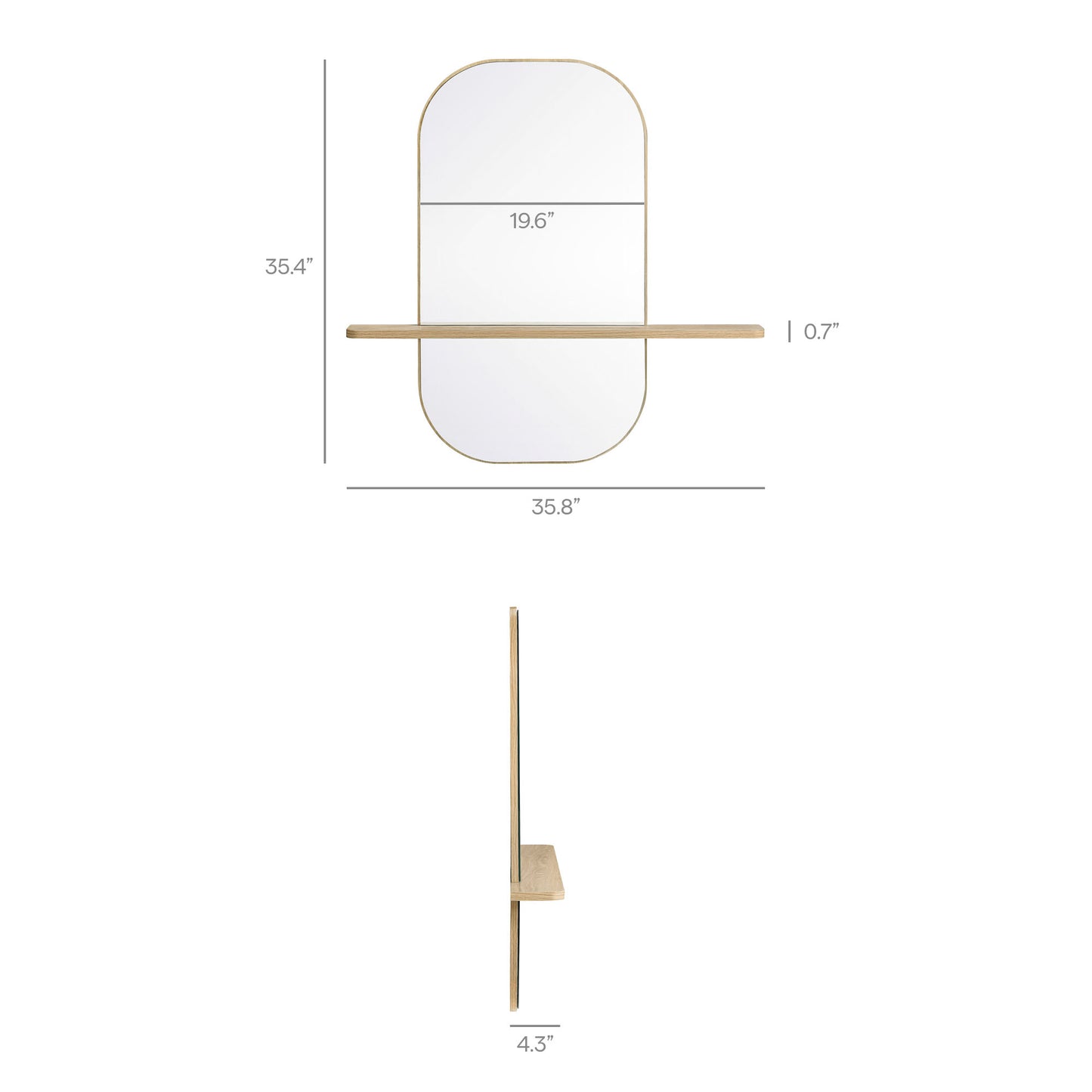 Solstice Large Oval Mirror by Modway
